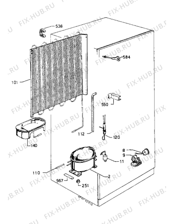 Взрыв-схема холодильника Electrolux ER3131I - Схема узла Refrigerator cooling system